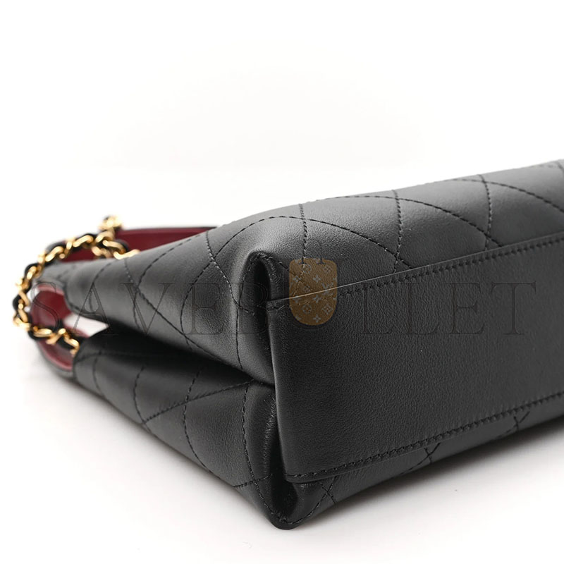 CHANEL MASTER CALFSKIN CHIC LADY SMALL SHOPPING TOTE (23*23*7cm) 